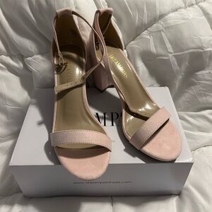 Dream Pairs Blush Pink Block Heels